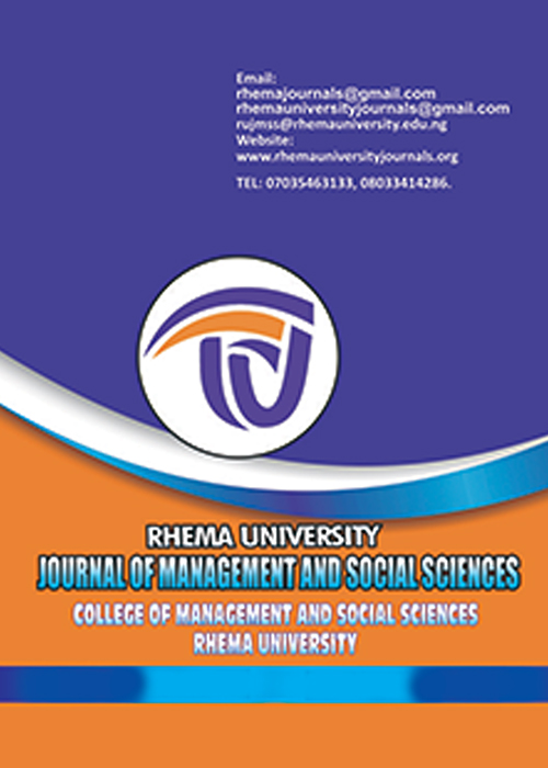 RHEMA UNIVERSITY JOURNAL OF MANAGEMENT AND SOCIAL SCIENCES