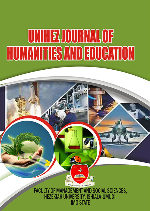 HEZEKIAH UNIVERSITY JOURNAL OF HUMANITIES & EDUCATION